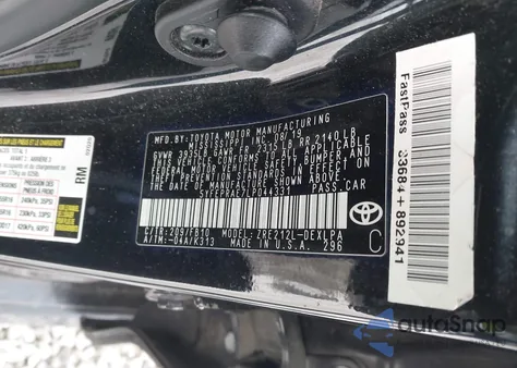 2020 Toyota Corolla Le из США, поврежденный, VIN 5YFEPRAE7LP044331